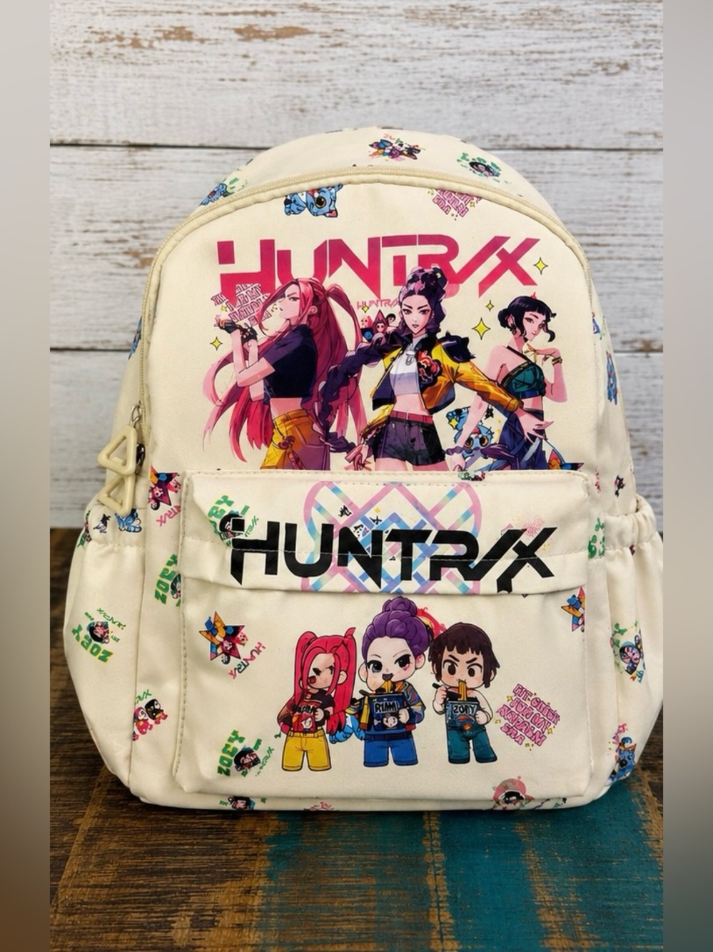 KPOP Demon Hunters Kids Backpack | Cream School Bookbag